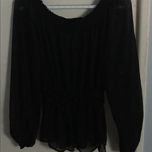 Forever 21 Black Sheer Top